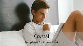  Presentation with medical evaluation of 5 years old boy - Cool new presentation design with 16 years old teenage boy backdrop and a light gray colored foreground