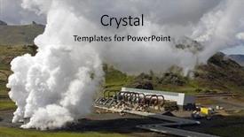  Presentation with water wells - Colorful slides enhanced with 1600m deep wells are used to supply iceland's capital reykjavik with geothermically heated water the boiler room is used to regulate the hot water supply through insulated tubes backdrop and a light gray colored foreground