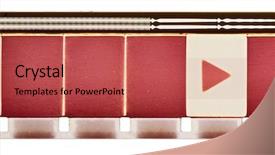  Presentation with film negative - Slides consisting of 16mm vintage motion film strip background and a red colored foreground