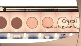  Presentation with film strip - PPT layouts with 16mm vintage motion film strip background and a lemonade colored foreground