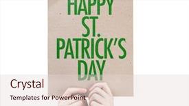  Presentation with st patricks day - Cool new PPT theme with 17 st traditional irish - happy st patricks day placard backdrop and a lemonade colored foreground
