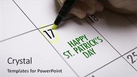  Presentation with st patricks day - Beautiful presentation design featuring agenda invitation - happy st patricks day backdrop and a white colored foreground