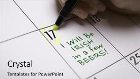  Presentation with agenda - Amazing PPT layouts having agenda invitation - i will be irish backdrop and a white colored foreground