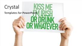  Presentation with anti drunk driving - Beautiful slides featuring ims - kiss me im irish backdrop and a white colored foreground