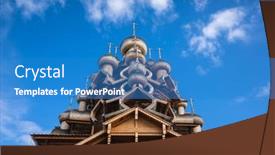  Presentation with historical heritage - Slide deck enhanced with 17th-century-wooden-church background and a teal colored foreground