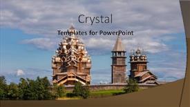  Presentation with popular - Audience pleasing slide deck consisting of 17th-century-wooden-churches backdrop and a light gray colored foreground