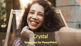  Presentation with cheerful stylish city girl using - Slides having 18 - happy cheerful student girl 18-20 background and a  colored foreground