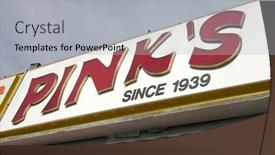  Presentation with january - Presentation theme with 18-january-2005-hollywood-california background and a light gray colored foreground