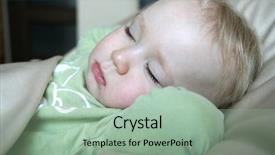  Presentation with sleeping baby - Slides consisting of 18 months old baby boy sleeping in bed and dreaming background and a mint green colored foreground