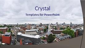  Presentation with london buildings and streets view - Cool new presentation theme with strata - nearly 180 degree panorama backdrop and a  colored foreground