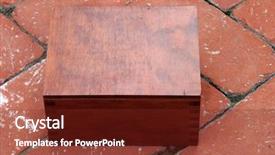  Presentation with wood type design - Presentation theme enhanced with 1800 - hand made wooden box background and a  colored foreground