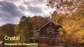  Presentation with atlanta - Theme enhanced with 1800 - historic freeman grist mill near background and a tawny brown colored foreground
