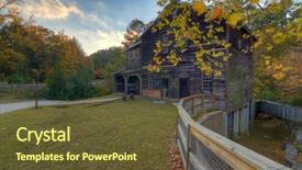  Presentation with atlanta - Amazing PPT layouts having 1800 - historic freeman grist mill near backdrop and a tawny brown colored foreground