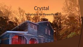  Presentation with haunted - Amazing theme having 1800 - old haunted mill under orange backdrop and a gold colored foreground