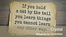  Presentation with learn - PPT theme enhanced with american writer mark twain 1835 background and a coral colored foreground