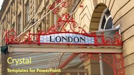  Presentation with station - Cool new PPT theme with 1844 victoria station in manchester backdrop and a violet colored foreground