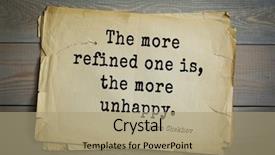  Presentation with quote - Beautiful PPT theme featuring 1860-1904 quote the more backdrop and a  colored foreground