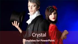  Presentation with 18th century - Beautiful presentation theme featuring 18th century - portrait of a beautiful couple backdrop and a tawny brown colored foreground