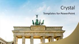  Presentation with 18th century - PPT theme enhanced with 18th century as a neoclassic background and a light blue colored foreground