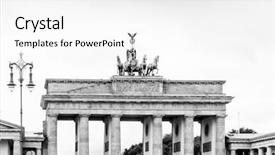  Presentation with 18th century - Presentation design featuring 18th century as a neoclassic background and a white colored foreground