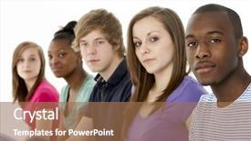  Presentation with teenage - Colorful presentation enhanced with 19 years - group of teenage friends backdrop and a  colored foreground