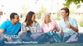  Presentation with outdoors - Slides enhanced with 19 years - student group outdoors background and a ocean colored foreground