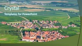  Presentation with aerial view of cape town - Slide deck enhanced with 1900 - image of an aerial view background and a ocean colored foreground