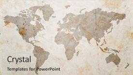  Presentation with old map - Audience pleasing slide deck consisting of 1900 - old map backdrop and a soft green colored foreground