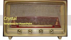  Presentation with 1920s - Amazing slide deck having 1920s - antique radio isolated with clipping backdrop and a tawny brown colored foreground