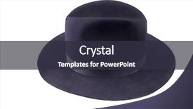  Presentation with sheriff - Presentation theme with 1920s - blue felt fedora or sheriff's background and a tawny brown colored foreground