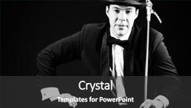  Presentation with 1920s - Slide deck consisting of 1920s - portrait of an elegant man background and a dark gray colored foreground