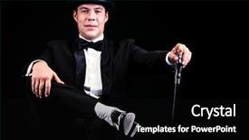  Presentation with black man - Presentation consisting of 1920s - portrait of an elegant man background and a black colored foreground