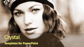  Presentation with retro - Beautiful presentation featuring 1920s - portrait of beautiful woman retro backdrop and a tawny brown colored foreground