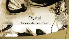  Presentation with accessories - Presentation design enhanced with 1920s - vintage ladies accessories in sepia background and a lemonade colored foreground