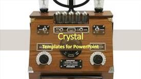  Presentation with vintage radio - Amazing PPT layouts having 1920s - vintage radio backdrop and a tawny brown colored foreground