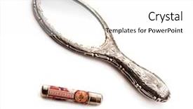  Presentation with lipstick - Amazing presentation having 1920s - vintage silver mirror and lipstick backdrop and a white colored foreground