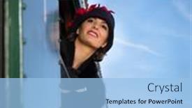  Presentation with 1920s - Slide deck having 1920s-woman-wearing-fur-coat background and a light blue colored foreground