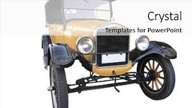  Presentation with vintage car - Slides consisting of 1926 vintage car isolated background and a white colored foreground