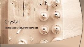  Presentation with switches - PPT theme featuring 1930 - colection of old worn light background and a lemonade colored foreground