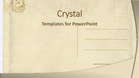  Presentation with postcard - Amazing slide deck having 1930 - old russian postcard backdrop and a lemonade colored foreground