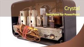  Presentation with vintage radio - Cool new slides with 1930 - open back of an old backdrop and a tawny brown colored foreground