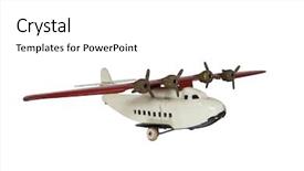  Presentation with plane - Amazing presentation design having 1930 - vintage metal toy plane isolated backdrop and a white colored foreground