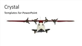  Presentation with black white vintage art - PPT theme featuring 1930 - vintage toy airplane isolated background and a white colored foreground