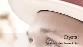  Presentation with 1930s - Cool new presentation theme with 1930s man in boater hat backdrop and a soft green colored foreground