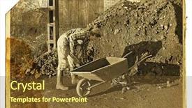  Presentation with aging - PPT layouts featuring old fashioned album - aging photography background and a tawny brown colored foreground