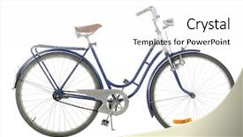  Presentation with old fashioned - Amazing theme having 1980 - blue old fashioned bicycle isolated backdrop and a white colored foreground