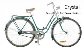  Presentation with old fashioned - Theme having 1980 - green old fashioned bicycle isolated background and a white colored foreground