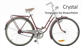  Presentation with old fashioned - Presentation having 1980 - red old fashioned bicycle isolated background and a white colored foreground