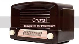  Presentation with vintage radio - PPT layouts featuring  background and a  colored foreground
