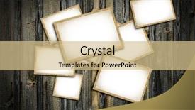  Presentation with blank - PPT theme consisting of 1980 - vintage blank photo frames background and a soft green colored foreground